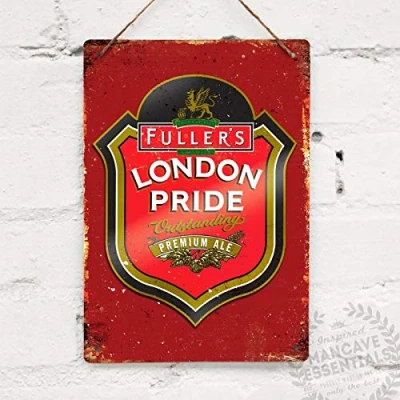 Image of London Pride Ale Beer Vintage Tin Sign Metal Decor Wall 8X12 inches