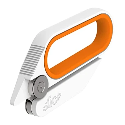 Image of Slice 10598 Rotary ,Bladeless Scissors Ambidextrous Cutter for Wrapping Paper and Cellophane Ideal Florists, Retail or Home,Orange