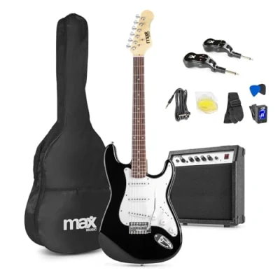 Image of MAX GigKit Wireless Electric Guitar Kit Cordless for Beginners, Complete Starter Package with Accessories, Perfect Learning &amp; Performance, Includes 6 Months Free Lessons