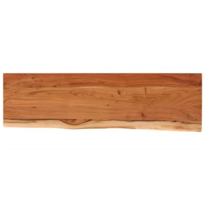 Image of vidaXL Rectangular Solid Acacia Wood Table Top, Live Edge Design for Versatile Use, 140 x 40 2.5 cm, Natural Finish