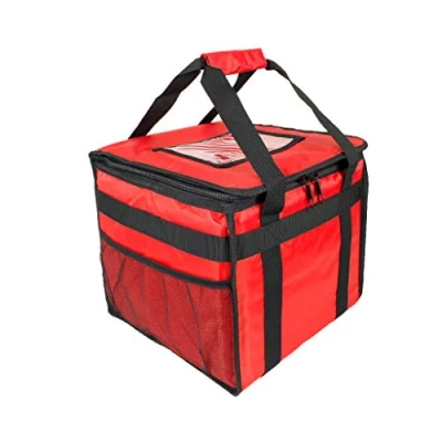 Image of Hot Food Bag For Pizza, Takeaway, Restaurant, Picnic, Indian, Chinese, Kebabs, Catering, Delivery Bag, Thermal Insulated (Red, 30L 32x32x30cm)