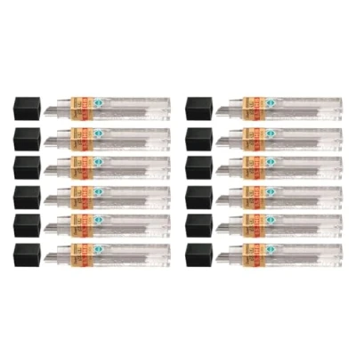 Image of Pentel Refill Lead Extra strong Hi polymer in Tube of 12 x HB 0.5mm Ref C505 [12 Tubes], black