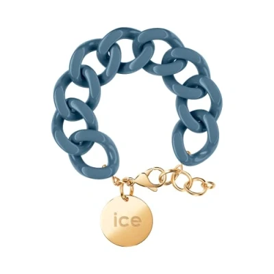 Image of ICE Jewellery chain bracelet blue horizon gold Chunky for women in colour with a medal (020919)