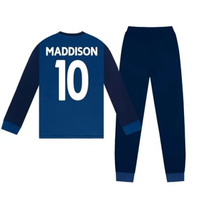 Image of Tottenham Hotspur FC Boys Maddison 10 Long Pyjamas Navy 11 12 Years