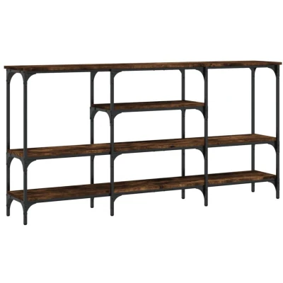 Image of vidaXL Console Table Smoked Oak 160x29x80 cm Engineered Wood