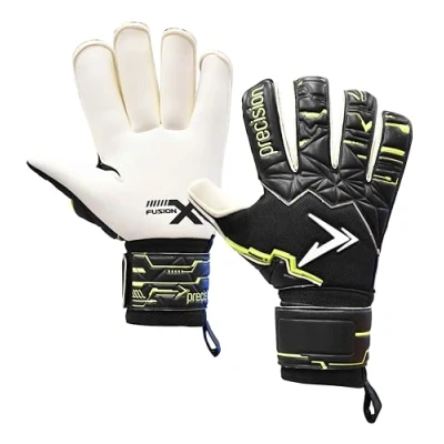 Image of ​​Precision Fusion X Pro Roll Finger Giga Professional Football Junior Goalkeeper Gloves, Black, 7