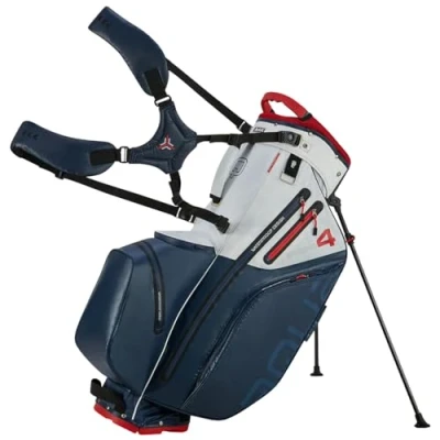 Image of Big Max Aqua Hybrid 4 Stand Bag (Navy/White/Red)