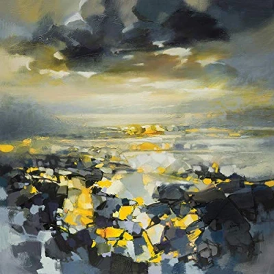 Image of The Art Group Scott Naismith (Yellow Matter 1) Canvas Print 85 x 85cm, Wood, Multicolour, 1.3 cm