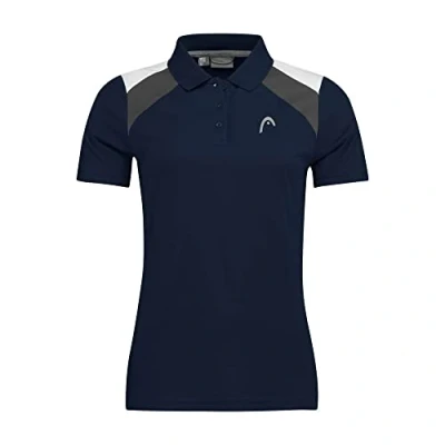 Image of HEAD Women&#039;s Club 22 Tech Polo, Tennis Shirt, Dark Blue, Extra Large