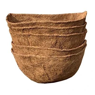Image of Selections Pack of 5 Coco Wall Basket Planter Liner (50cm)
