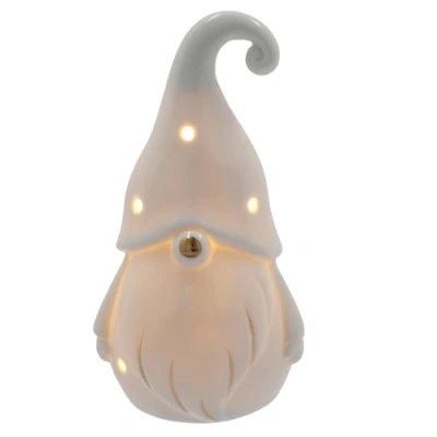 Image of Shudehill Giftware Christmas Frosty Winter White LED Light Up Gonk Ornament Home Decortion Small or Medium Sizes (Medium)