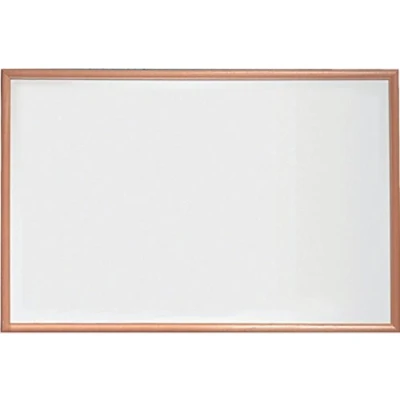 Image of Nobo Basic Melamine Dry Wipe Whiteboard, Non Magnetic, 600 x 400 mm, Pine Trim, White, 1905199