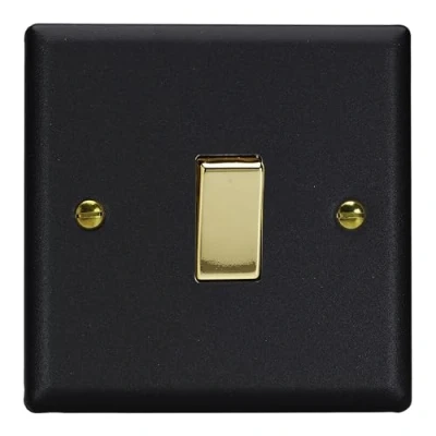 Image of Varilight Vogue 1G 10A Rocker Switch Matt Black