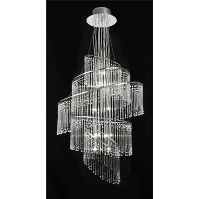 Image of Camille 24 Light Chandelier Chrome Finish, G4 Bulb