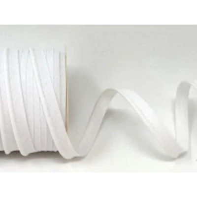 Image of 10mm Poly Cotton Flanged Piping Cord, Choice of Colour, Sold by The Metre (White)
