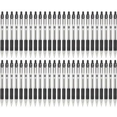 Image of ZEBRA Z grip black Ballpoint Pens, Retractable with smooth ink, comfortable and pocket clip reliable biro medium point 50 pack of