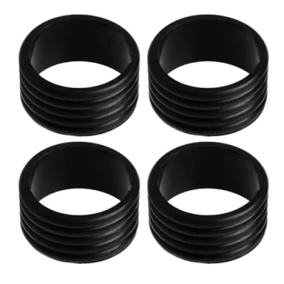 Image of NOPOXA 4Pcs Tennis Racket Silicone Racquet Grip Rings Bands n Slip Rubber Absorbent Overgrips in Place