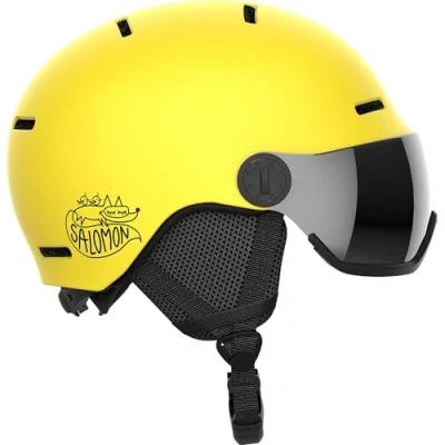 Image of Salomon Orka Visor Kids Helmet Ski Snowboarding, Integrated convenience, Easy to adjust fit, and Lightweight, Yellow, KM 5356
