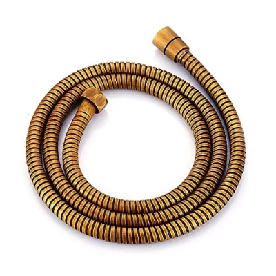Image of 1.5m Stainless Steel Antique Brass Shower Hose Replacement Hand Spray Pipe (Bronze 1.5m)
