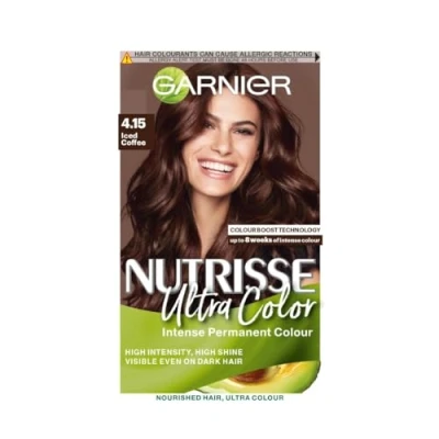 Image of Garnier Nutrisse Ultra Color 4.15 Iced Coffee Brown Permanent Hair Dye