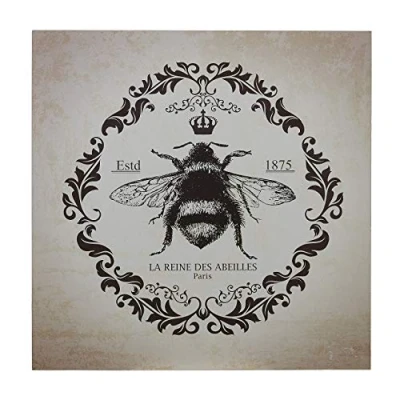 Image of Premier Housewares Queen Bee Wall Plaque Black