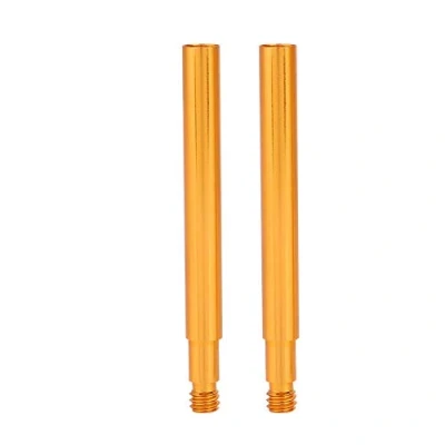 Image of Bike Valve Extender, 2Pcs Durable Bicycle Tube Presta Extenders Inner Tyre Valves Extension for Road Fixed Gear Cycling 60mm (Gold) Bicycles And Spare Parts