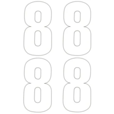 Image of 4 x Number 8 Wheelie Bin Stickers
