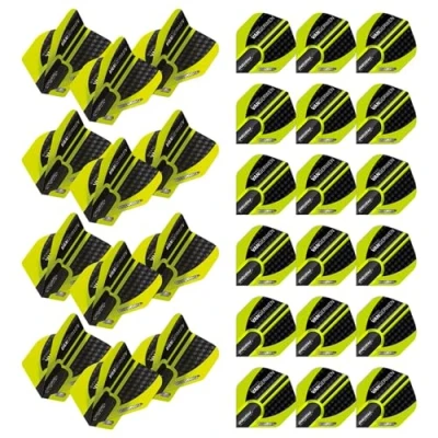 Image of WINMAU MvG Michael Van Gerwen Prism Alpha Green and Black dart flights 10 sets per pack (30 in total)