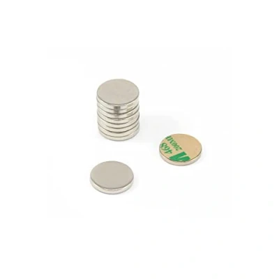 Image of Nickel Plated Mild Steel Disc with 3M Self Adhesive for Arts, Crafts, Model Making, DIY and Hobbies 20mm dia x 2mm thick Pack of 10