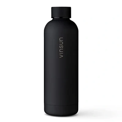 Image of Vinsun Water Bottle Stainless Steel 500ml Beige Insulated Drinking Leak Proof, BPA Free Thermo for School, University, Bike, Office, Gym, Hiking