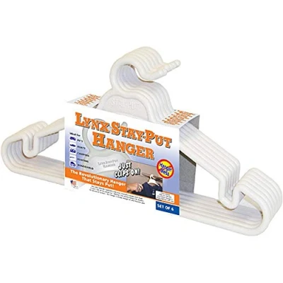Image of Lynx 1200W Stay Put Clothes Hangers (Pack of 6)