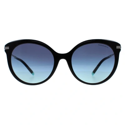 Image of Tiffany &amp; Co Cat Eye Womens Black Azure Gradient Blue TF4189 One Size