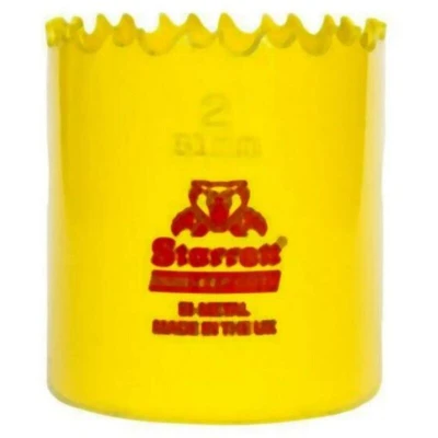Image of Starrett Deep Cut Hole Saw DCH0114 Heavy Duty Bi Metal with Extra Cobalt HSS Teeth For Metals Wood Cast Iron Fibreglass Plastic Materials 32mm