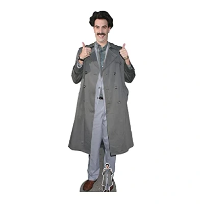 Image of Star Cutouts Ltd CS839 Sacha Baron Cohen Borat Lifesize Cardboard Cutout Free Mini Perfect for Birthdays, Gifts, Parties &amp; Fans, Multicolour