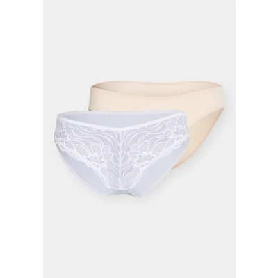 Image of Dorina Angie 2 PACK Briefs, Women&#039;s, Size: 10, White/beige