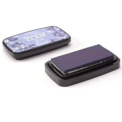 Image of Tsukineko VersaFine Clair Ink Stamping Blue, Very Peri Large Opaque, Waterproof, Archival Embossing, pad Size: 7.6 x 3.5 cm