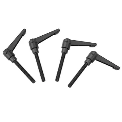 Image of Elprico Clamping Lever Handle,4pcs Metal Machine Knobs Adjustable Fixing Handle Stainless Steel M5 Male Thread(50MM)