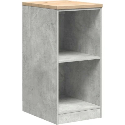 Image of vidaXL Garage Storage Cabinet Solid Pinewood/Engineered Wood Concrete Grey 4 Drawers Multi use Tool Organizer 40x51x85 cm