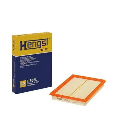 Image of 16546079VA Air Filter HENGST E555L 31mm 169mm 227mm Insert NISSAN: Juke, Note II Hatchback, Pulsar HONDA: CIVIC 7 Hatchback
