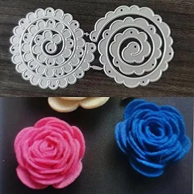 Image of Flowers Metal Cutting Dies, YunTrip Spiral Flower Dies Stencils for DIY Scrapbooking Photo Album Decorative Paper Craft Card Making Supplies
