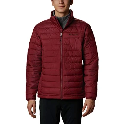 Image of Columbia Men&#039;s Powder Lite Jacket, Puffer Red Jasper, Size S