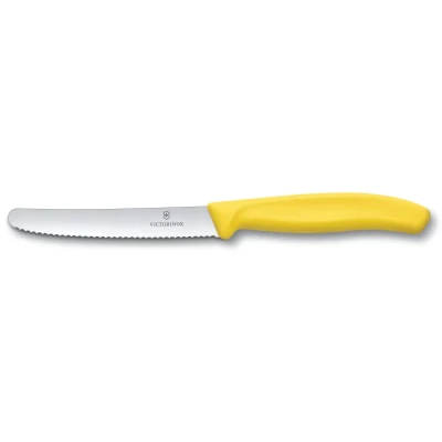 Image of Victorinox Tomato / Sausage Knife Swiss Classic Yellow 11 cm