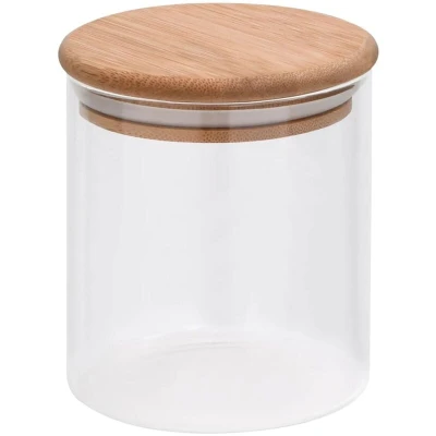 Image of vidaXL Storage Glass Jars with Bamboo Lid 6 pcs 600 ml
