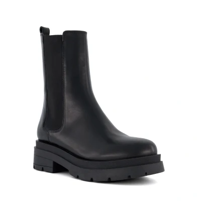 Image of Dune London Womens Ladies PAUSE Casual Chelsea Boots Black Leather Size UK 6