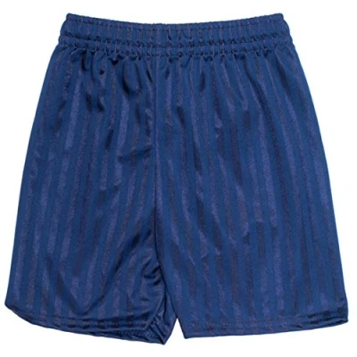 Image of ND Sports Boy&#039;s School Uniform PE Shadow Stripe Football Shorts for 9 10 Years, Navy
