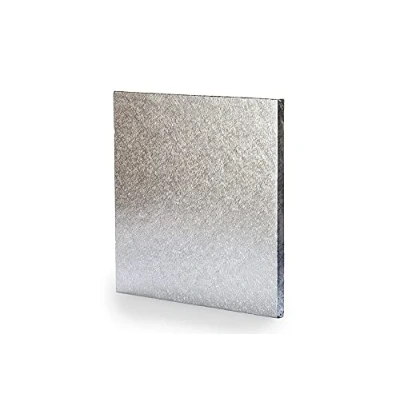 Image of Anniversary House 12 inch Silver, Pack of 1, Individually Wrapped, Sturdy Fibre Cake Drum Square, DSW12,