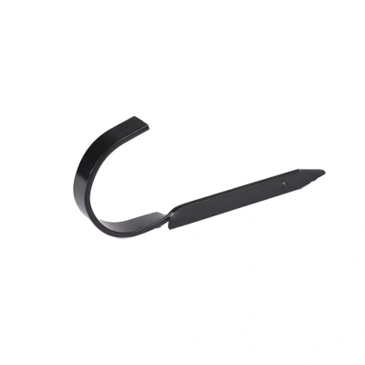 Image of Saint Gobain Classical Cast Iron Downpipe Drive In Pipe Bracket 75mm Black Pam Building Products