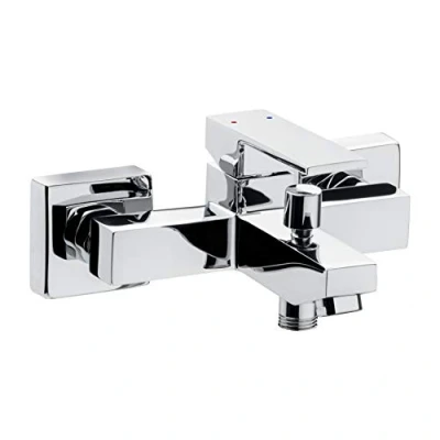 Image of Cornat Sintra SIN2 Brass Body Chrome Plated 1/2 Inch Shower Outlet/Single Lever Mixer Wall Mounting, Bath tap