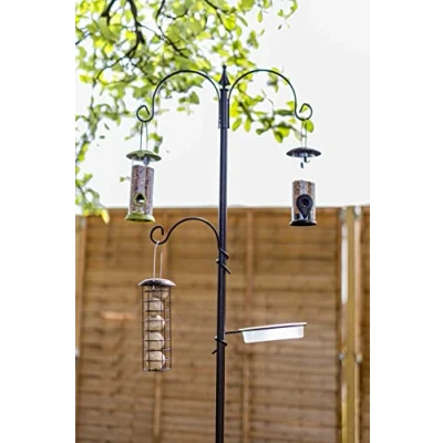 Image of Garden Mile Wild Traditional Bird Feeders Hanging Station, Seed Feeder Nut Seeds Wildlife Food Suet Cake Fat Balls Ideal for and Outdoor Birds