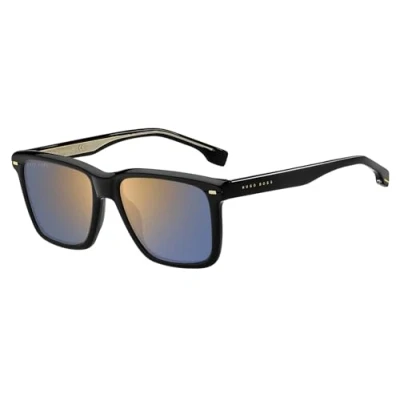 Image of BOSS 1317/S Black/Brown Blue Shaded 55/18/145 men Sunglasses